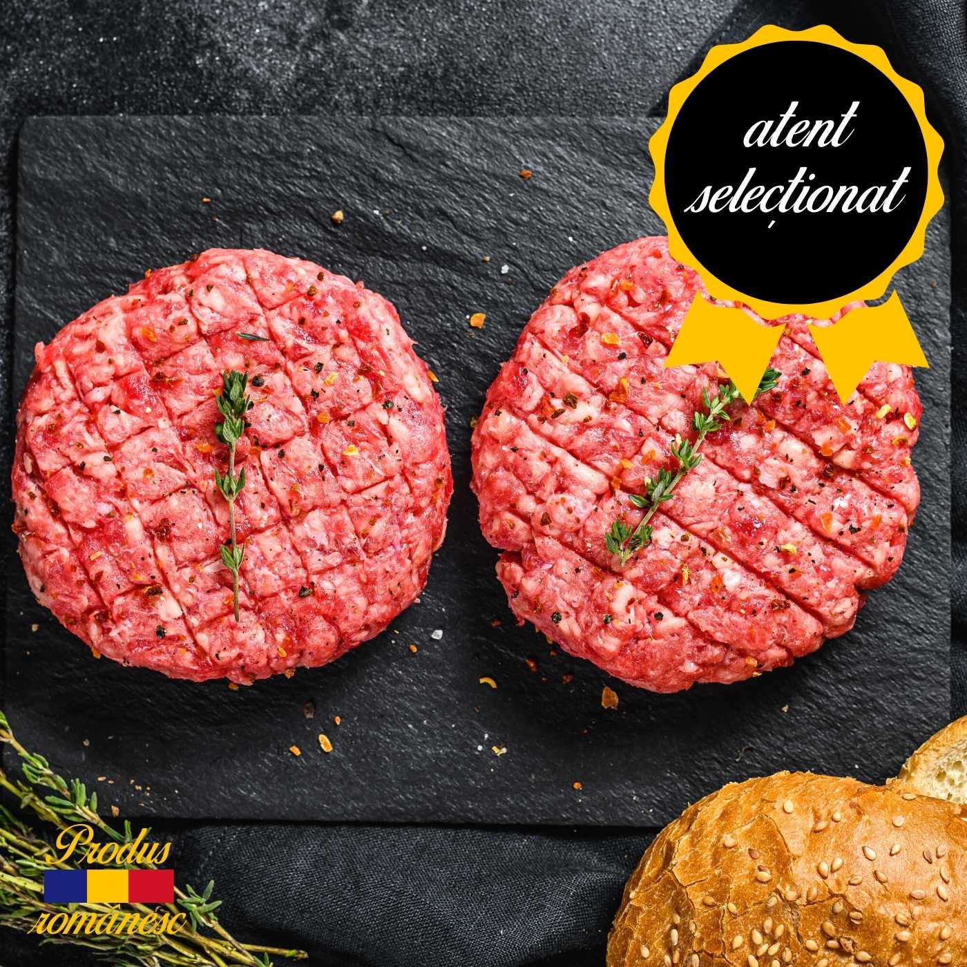 Burgeri de vită, condimentați 4x150gr