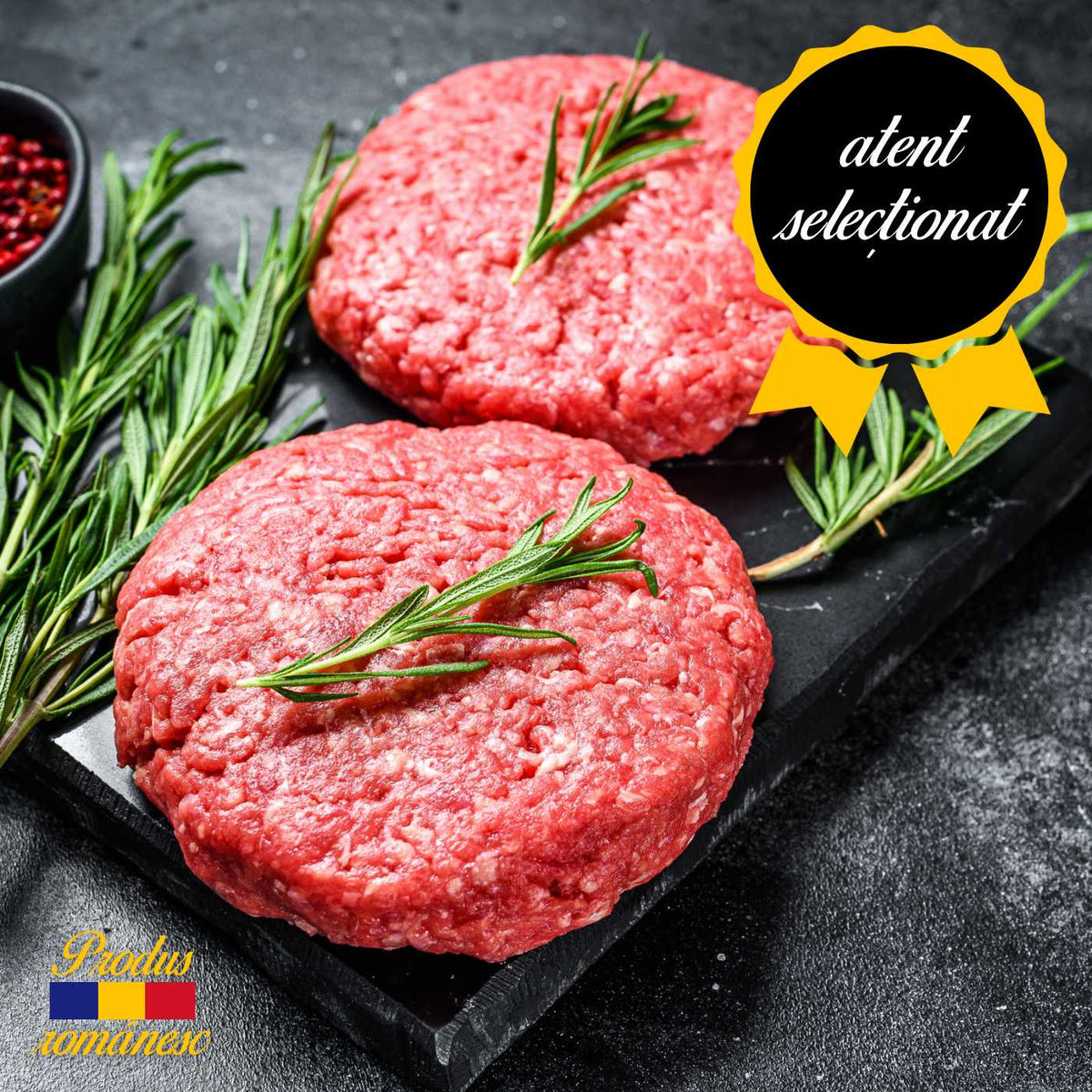Burgeri de vită maturați, necondimentați 4x100gr